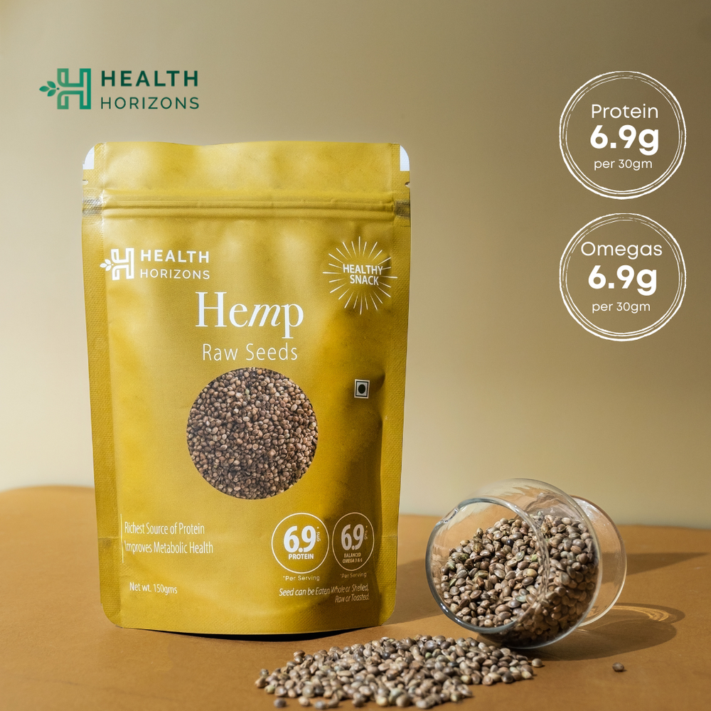 Raw Hemp Seeds Pack of 2 (Whole, With Shells)